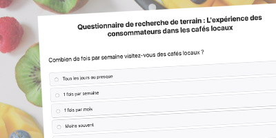 Impression d'écran questionnaire cafés locaux