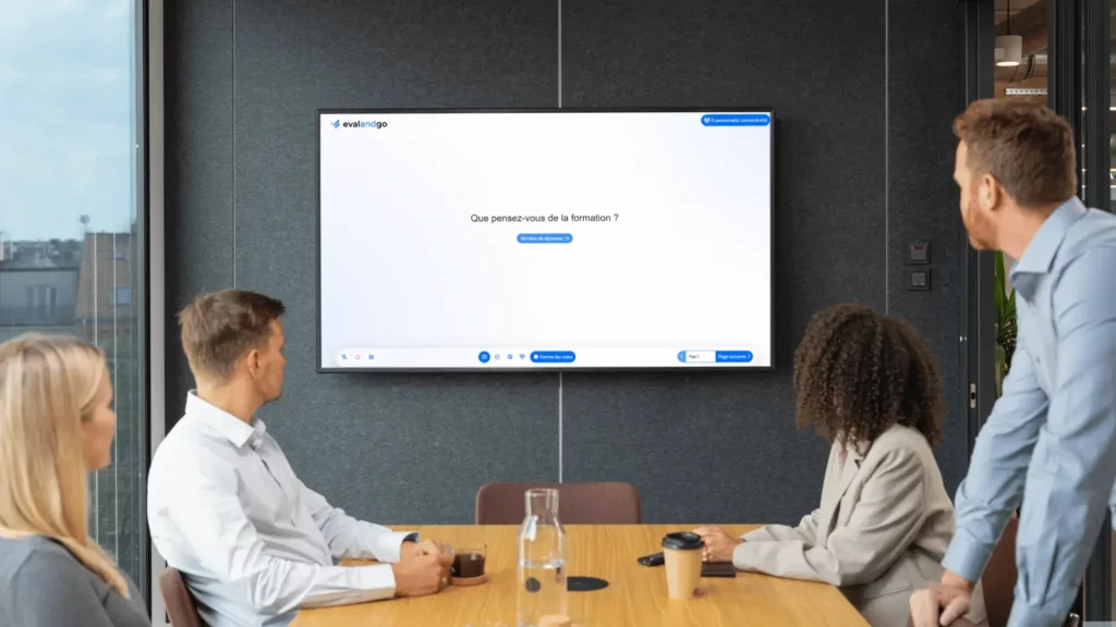 Exemple de quiz interactifs lors d'une formation avec le Mode Live - Evalandgo
